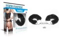 Lovetoy FLUFFY HANDCUFFS black plush handcuffs