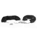 Lovetoy FLUFFY HANDCUFFS black plush handcuffs