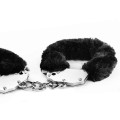 Lovetoy FLUFFY HANDCUFFS black plush handcuffs