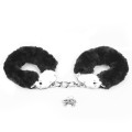 Lovetoy FLUFFY HANDCUFFS black plush handcuffs