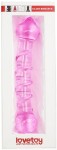 LoveToy GLASS ROMANCE 7" glass dildo pink