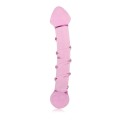 LoveToy GLASS ROMANCE 7" glass dildo pink