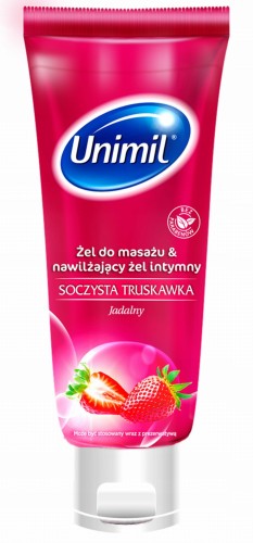 Unimil Juicy Strawberry Sensual Massage Gel 200 ml 